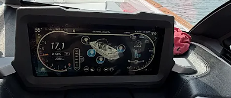 Dashboard screen zoomed in