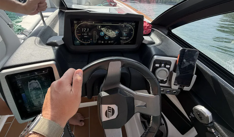 Boat cockpit console